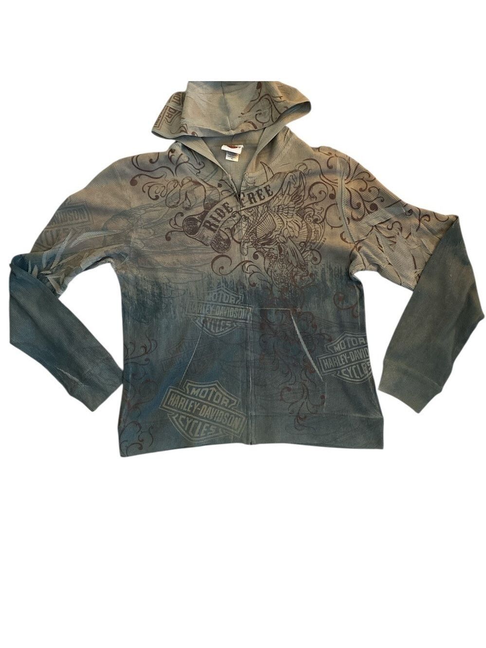 Harley-Davidson ombré thermal Graphic Hoodie